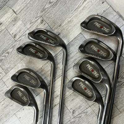 Ping Zing 2 Karsten Red Dot Irons Set 3,4,5,6,7,8,9,S Wedge RH Golf Clubs - Image 1 of 4