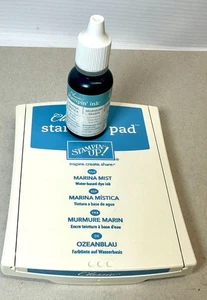 Stampin' Up! Almohadilla de tinta clásica y botella de recarga ~ MARINA MIST #119668 - Imagen 1 de 3