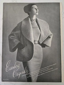 1953 Womens Eisenberg Originals coat dress jewelry vintage Fashion Ad - Picture 1 of 1