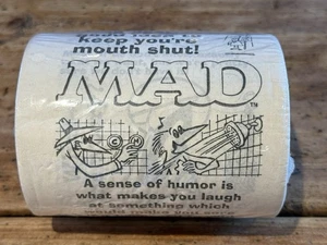 Vintage MAD MAGAZINE Novelty TOILET PAPER Roll ALFRED E. NEUMAN Damaged - Foto 1 di 10