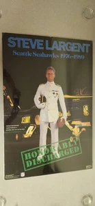 Steve Largent Costacos Brothers Poster "Honorably Discharged" w/Poster Board - Picture 1 of 6