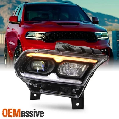 For 21-24 Dodge Durango Black Bezel FULL LED Projector Headlamp Passenger w/AFS - Image 1 of 4