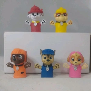 Nickelodeon 5 Paw Patrol Bath Finger Puppets Rubble Chase Marshall Skye Zuma - Picture 1 of 8