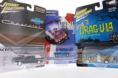 3-Pack ASSTD - 1967 Mini Cooper S 1275, The Barris Drag-u-la, 1957 Chevy Hearse - Image 1 of 4