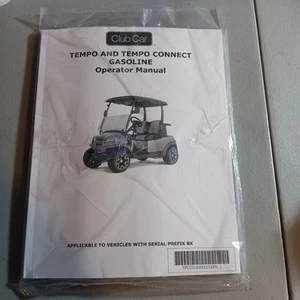 Owners Manual Club Car Tempo & Tempo Connect Gasoline Golf Cart Operator's  - Foto 1 di 4