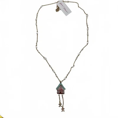 Collar Casa Pan Jengibre Tono Dorado Marrón Betsey Johnson | Dije Vacacional Foto 1 de 4