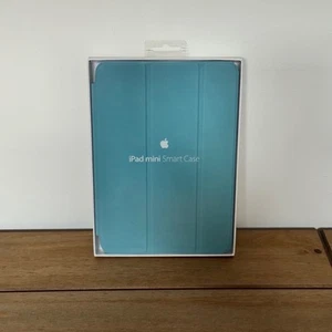 Genuine Apple iPad Mini 1st 2nd 3rd Gen Leather Smart Case Blue Official - Picture 1 of 2
