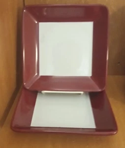 Pampered Chef SIMPLE ADDITIONS CRANBERRY Salad plate set of , 7 1/4", Excellent - Picture 1 of 8