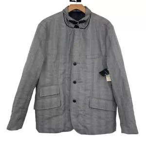 JF J.Ferrar Slim Fit Glen Plaid Jacket Men’s XL Black White Plaid Performance - Picture 1 of 15