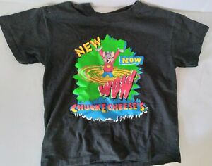 Vintage 1990s Youth Chuck E. Cheese's Tee Shirt Size 10-12 Unisex black