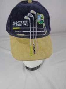 Old Course St. Andrews Golf Adjustable Ball Cap Hat - Leather Brim - Picture 1 of 6
