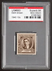 US @ 883 (1940) 10c - Classificazione PSE: Sup98 - Mint OGnh (Incapsulato) Nevin - Foto 1 di 2