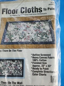 Kappie Originals FC004 Floor Cloth Rug Cloth for Painting - Jacobean - NIP - Picture 1 of 5