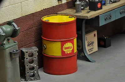 DIORAMAFREAK Öl Oel 200l Fass Faß Spielzeug Werkstatt Diorama Zubehör Deko 1/18