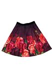 TED BAKER Juxtapose Rose Border Pleated Skirt Size 2