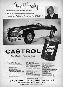 1957 Austin-Healey 100 Six Original Castrol Oil Ad with Donald Healey - Picture 1 of 1