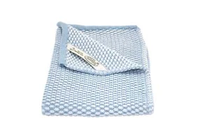 Solwang '1 Stück Bio Gästehandtuch in Natur/Hellem Antikblau.' - Picture 1 of 1