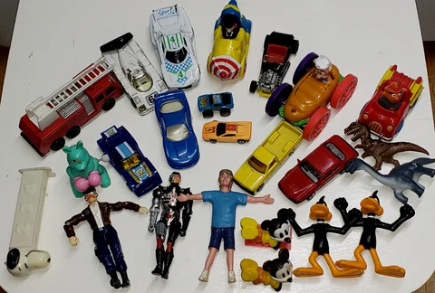 Vintage Toys Assorted Lot of 24 80s 90s  Micro Machine JP Dinos Hot Wheels etc Cover