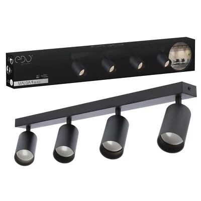 Plafonnier orientable 4 spots MALGA LED IP20 Noir GU10 EDO SOLUTIONS