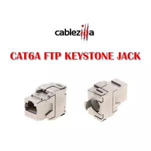 CAT6A FTP Keystone Jack 45 Grados RJ45 8P8C Blindado Sin Herramientas Multi-Pack Lote - Imagen 1 de 8