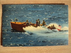 Great old Wood SPEED-BOAT 1941 Postcard - Picture 1 of 2