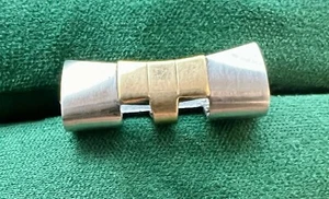 Genuine ROLEX End Link (1) Single 455 20mm Datejust 16013 16233 SS/18k - OC#1170 - Picture 1 of 5