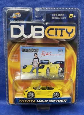 2003 Jada Dub City Toyota MR-2 Spyder Yellow 1/64 Die Cast Import Racer RO JA - Image 1 of 4