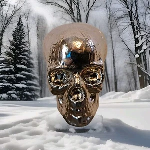 99.99% Pure Bismuth Standing Skull Hand Poured Art Bullion 8 oz. - Picture 1 of 16