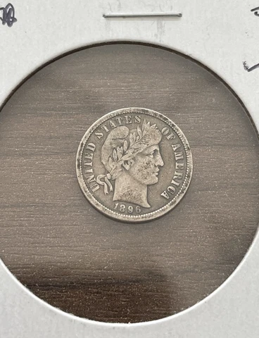 1896-O Barber Dime XF Original Type Coin Key Date Extra Fine Barber Dime Hard Dt Cover