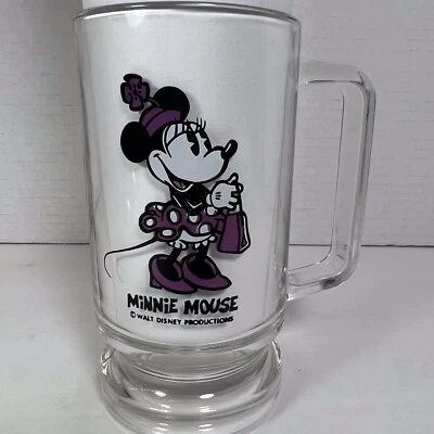 Taza de vaso Minnie Mouse vintage años 70 con mango en D Walt Disney World Foto 1 de 4