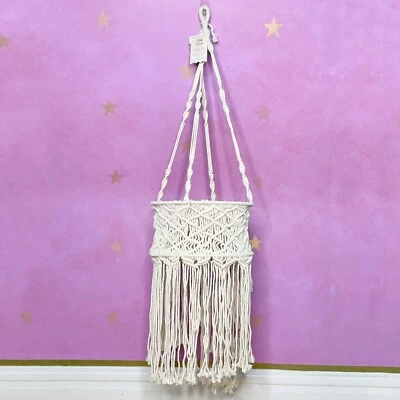 Macrame Lamp Hanging Pendant Light Cover Modern Boho Home Farmhouse Decor NEW - Image 1 of 4