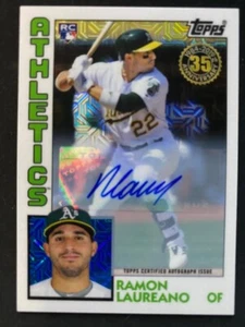 Topps Silver Pack 1984 Topps Baseball Signatures T84-38 2019 Ramon Laureano/199 - Imagen 1 de 2