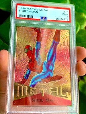 Spider-Man 1995 Fleer Marvel Metal #78 [[ PSA 9 ]] Beautiful Detail - Image 1 of 4