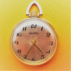 Men's Pocket Watch, Zentra, Small Tailcoat Watch, Anchor Escapement, Good Function, approx. 1980 - Picture 1 of 7