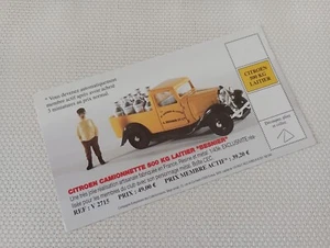 Fiche De La C.E.C – Citroën Camionnette 50 Kg Laitier – Besnier En Très Bon Etat - Imagen 1 de 4