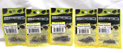 Power Swivels Size 1, 1/0, 2, 4,6 Black Steel Fresh/Saltwater SPRO (40pc) Z67 - Image 1 of 4