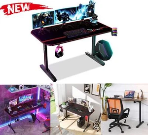 110cm/140cm Gaming Schreibtisch Gaming Tisch PC Tisch Computertisch Arbeitstisch - Bild 1 von 29
