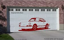 PORSCHE 911 CARREA CAR - WALL ART DECAL STICKER - BURGUNDY OUTLINE SHOWN