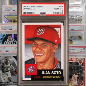 Juan Soto 2018 Topps Living RC PSA 10 Washington Nationals Rookie #43 - Picture 1 of 2