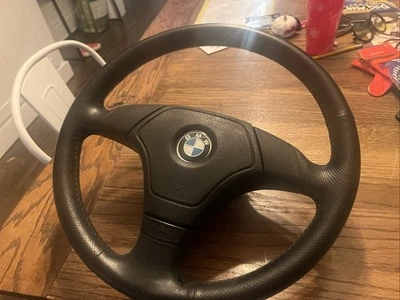 BMW E34 E36 E39 3/5 Series M3 Z3 M Tech Perforated Leather Steering Wheel OEM - Image 1 of 4