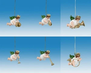 Baumbehang 6-teilig Schwebeengel ohne Krone Höhe ca 6 cm NEU Christbaumschmuck - Picture 1 of 1