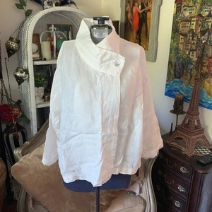 Bryn Walker White Linen Button Down jacket XS - Picture 1 of 13