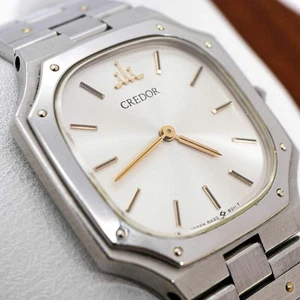 SEIKO CREDOR Vintage Ladies Watch Silver Gold Thin Case 8420-5010 15.8cm 6.2in - Picture 1 of 10