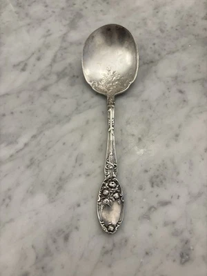 Alvin “Ramo de Rosas” Patrón 7” Cuchara para Servir/Plato de Plata Foto 1 de 4