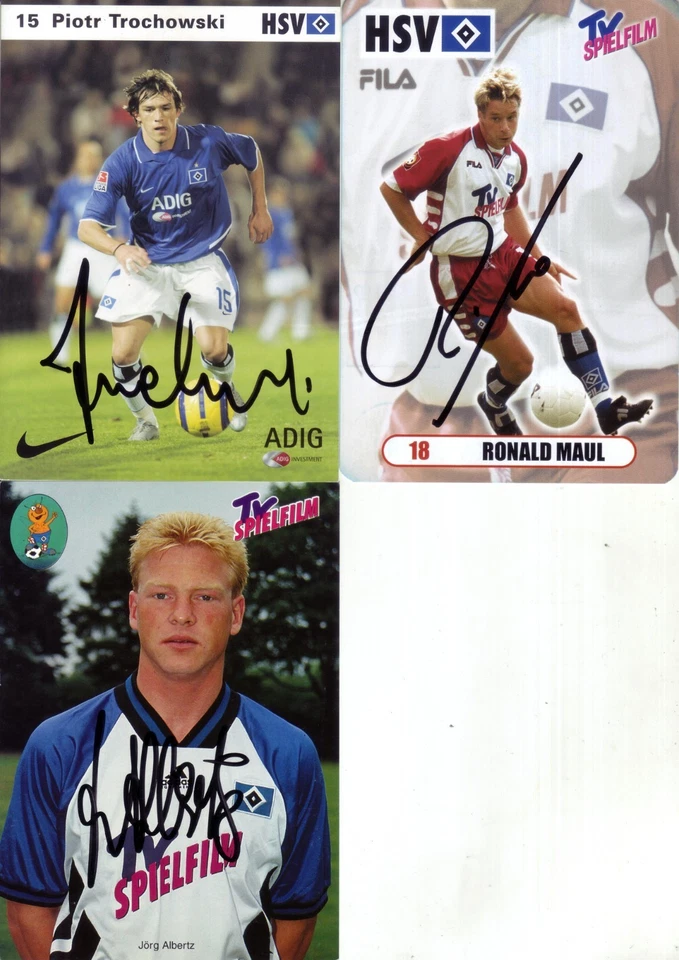 3 Autogrammkarten Hamburger SV HSV Albertz Maul und Trochowski - Bild 1 von 1