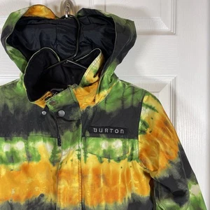 Burton Dryride Jacket Boys XS Snowboarding Lined Hooded Full Zip high visibility - Picture 1 of 5