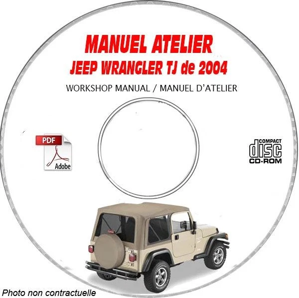 WRANGLER TJ 04 - Manuel Atelier CDROM JEEP Anglais Expédition - --, Support - C - Photo 1/1