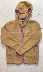 Patagonia Pile Fleece Retro Hoodie Damen S hellbraun/lila Full Zip - Bild 1 von 6