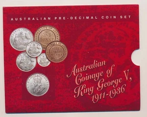Australia: 1935 KGV Coinage Collection (4 Silver) in Sherwood Folder, Scarce 6d - Picture 1 of 3