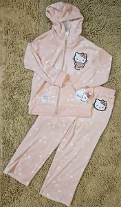 NWT Toddler Girls Hello Kitty Pink Velour Lounge Suit Size 4T - Picture 1 of 5